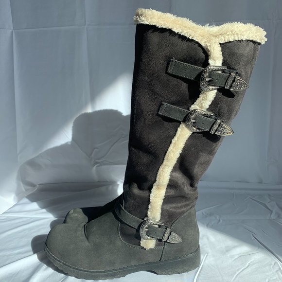 Globalwin Faux Fur Lined Knee High Winter Boots - Picture 5 of 16